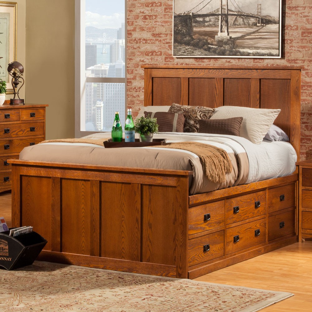 Elegant King Size Storage Bed