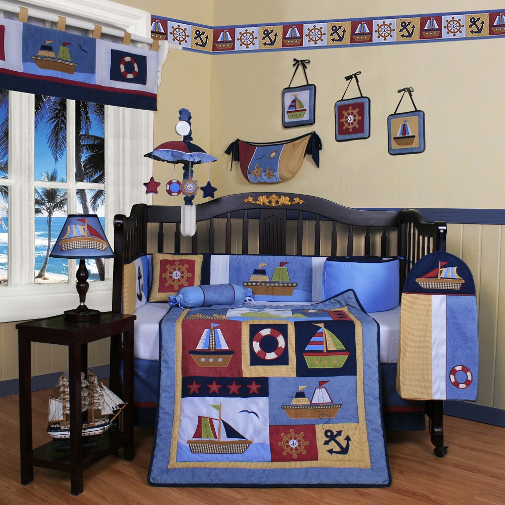 Baby Boy Crib Bedding Ship Theme