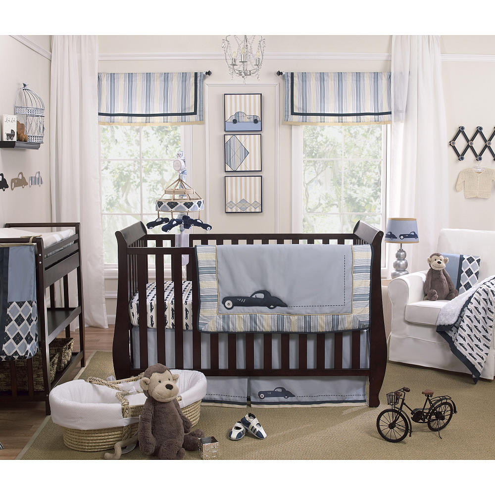 Blue Baby Boy Crib Bedding